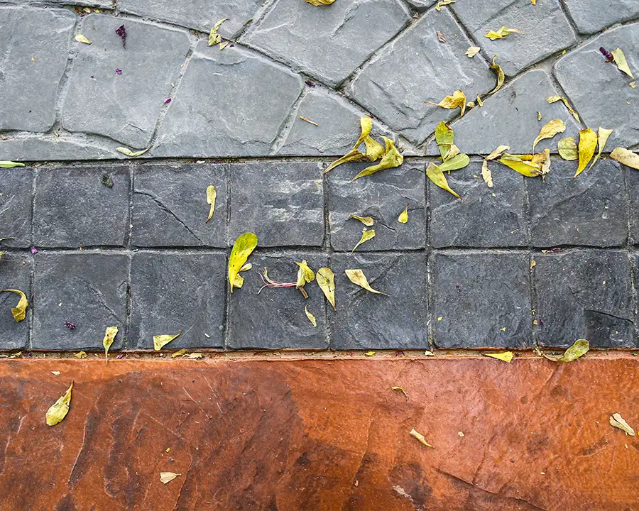 Decorative Concrete, three options of stamped, stained concrete - Belleville, IL